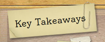Takeaway are important for consolidating learning