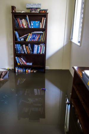 Flooded room